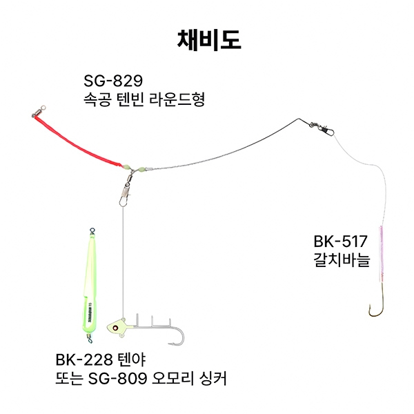 백경 속공 텐빈 라운드형 갈치 편대 SG-829