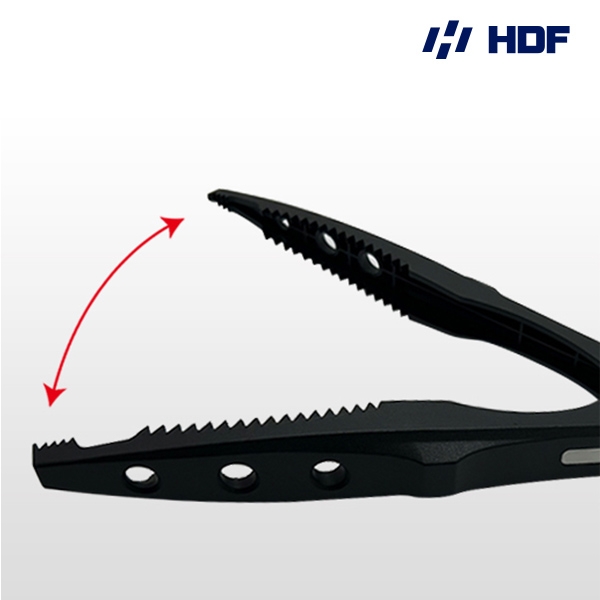 해동 스키니 엣지 그립 악어집게 고기집게 옐로우 HT-2633