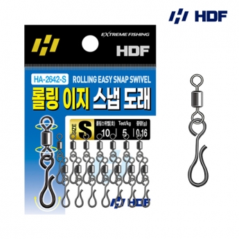해동 롤링 이지 스냅 도래 원터치형 낚시 채비 HA-2642