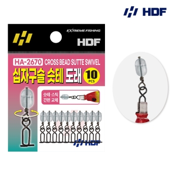해동 십자구슬 슷테 스냅 오징어 한치 도래 10개입 HA-2670