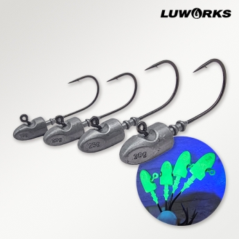 루웍스 슬러그 지그헤드 야광 투명코팅 LWH-509
